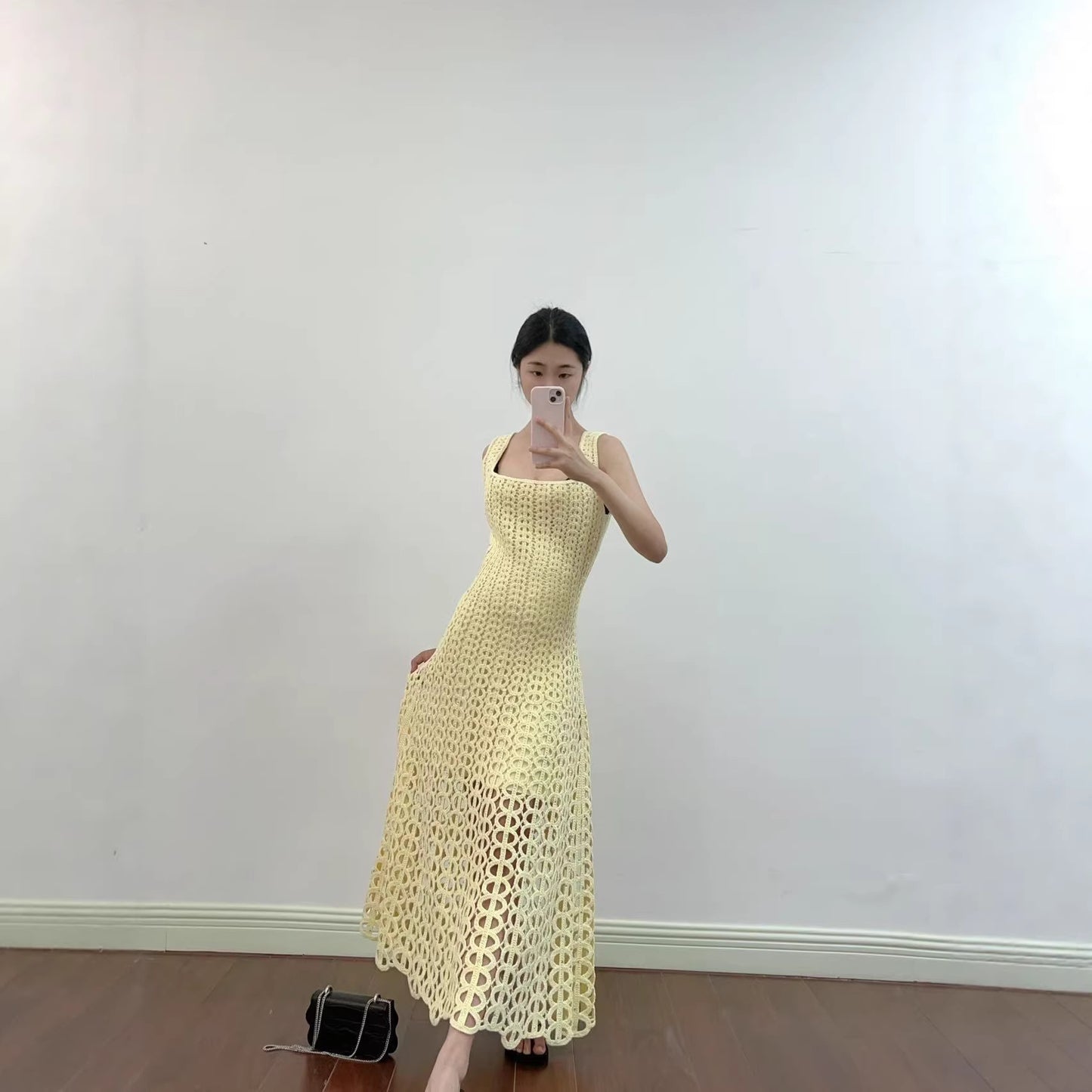 Hollow-Out Strap Long Dress