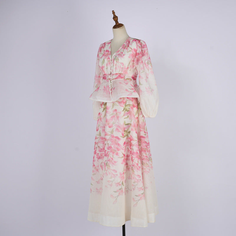 Hemp Stand-Up Collar dress