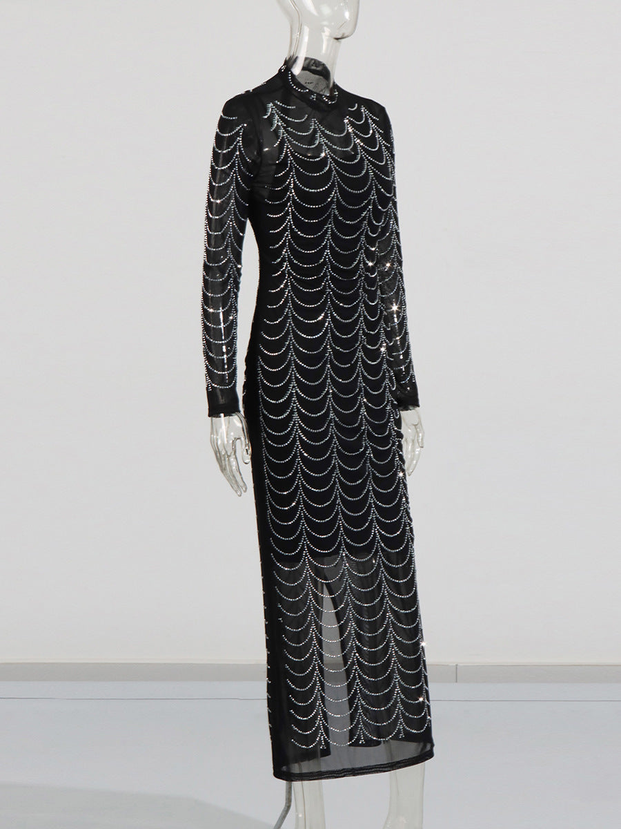 Draped Crystal Dress