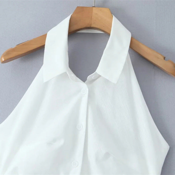 Robe sans suspension nojoud halterneck