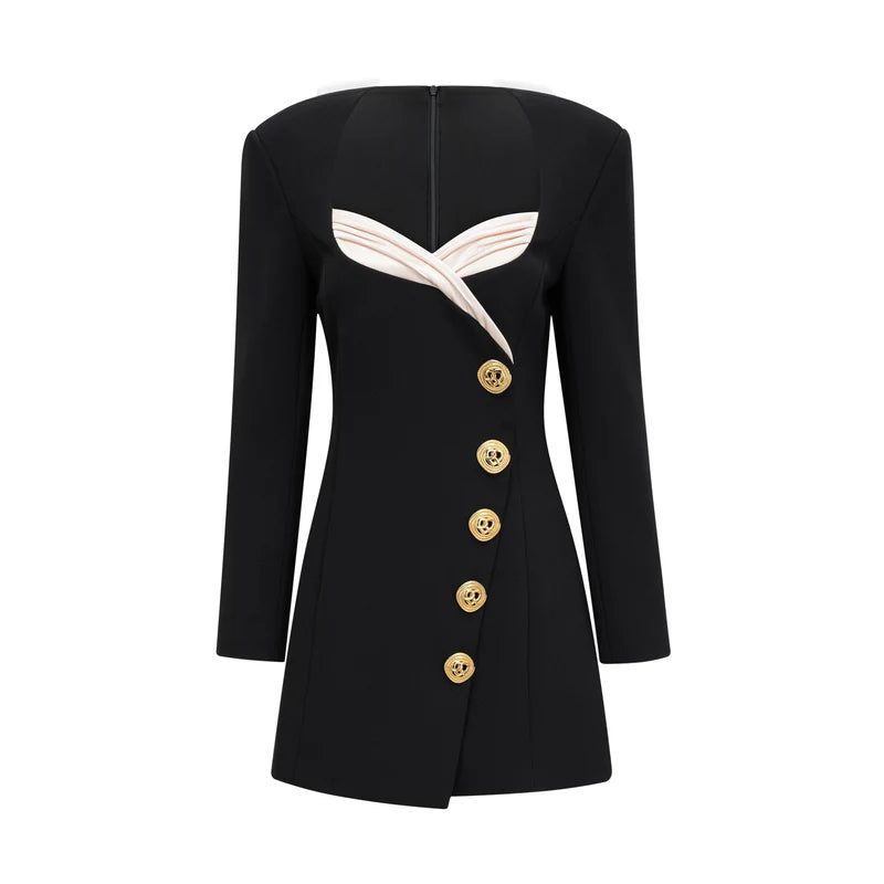 Céline black long-sleeved dress
