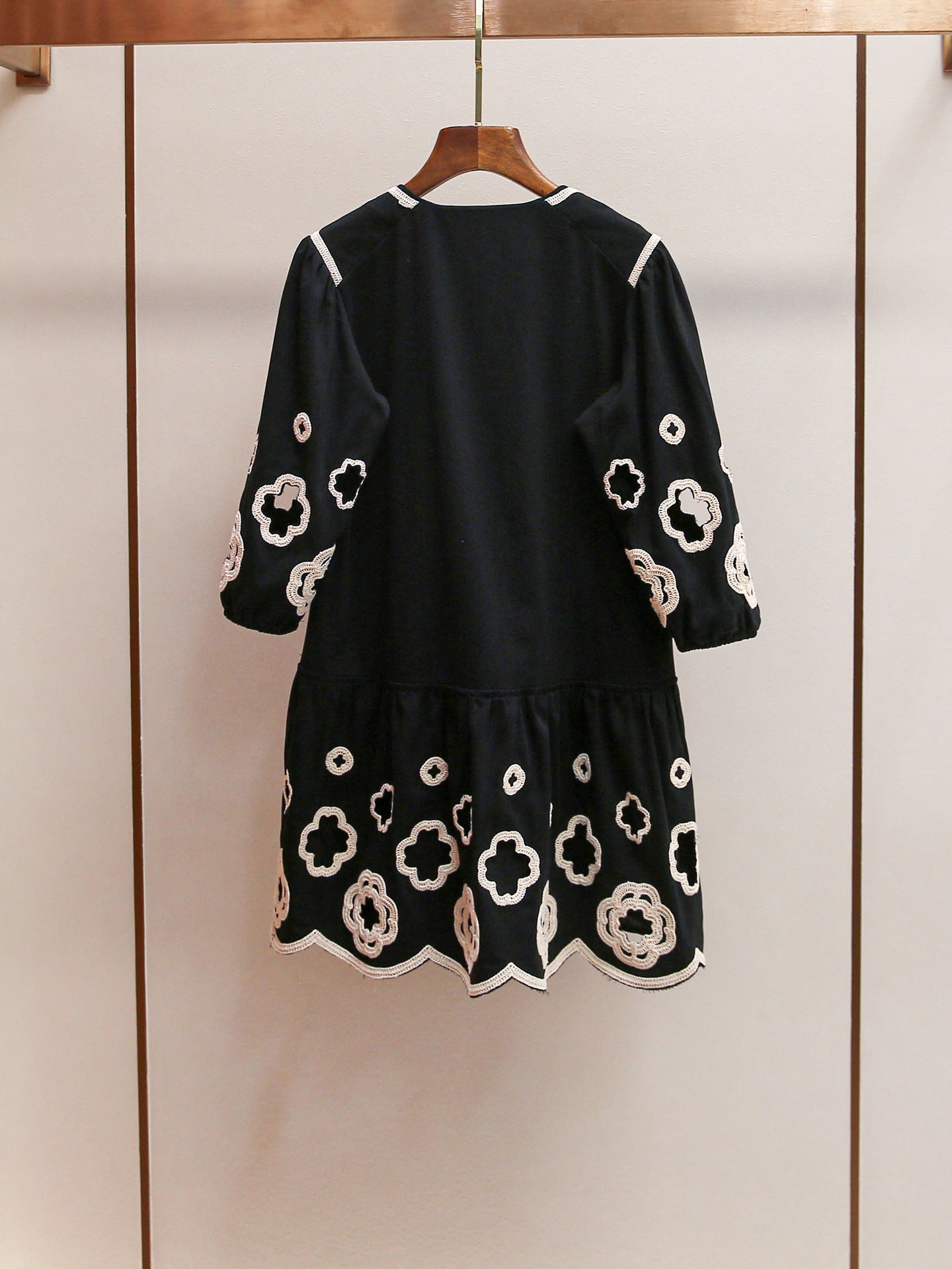 Embroidered A-Line Dress