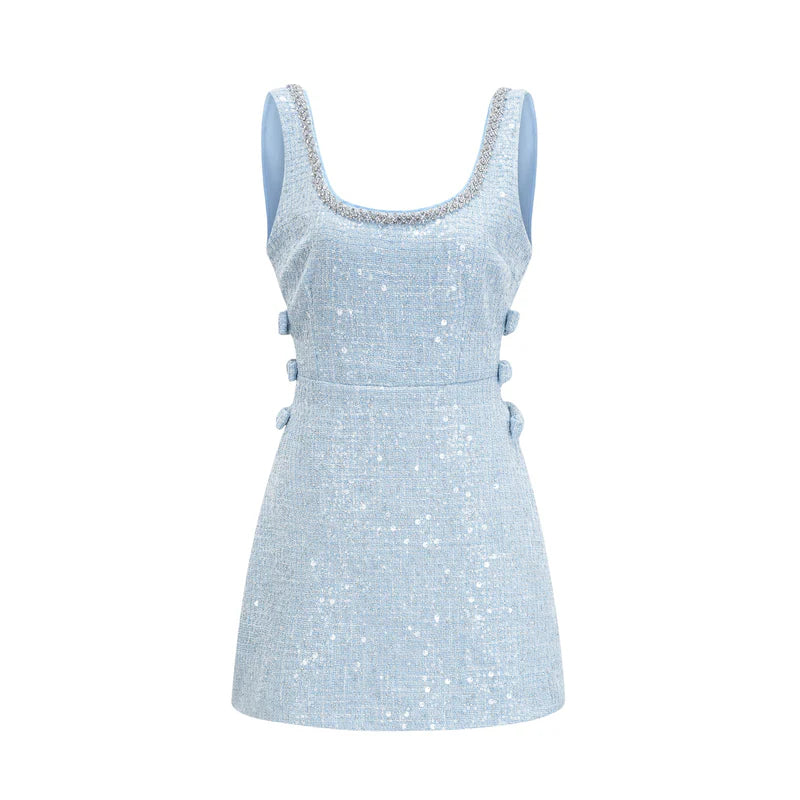 Minon à paillettes de manon bleu tweed