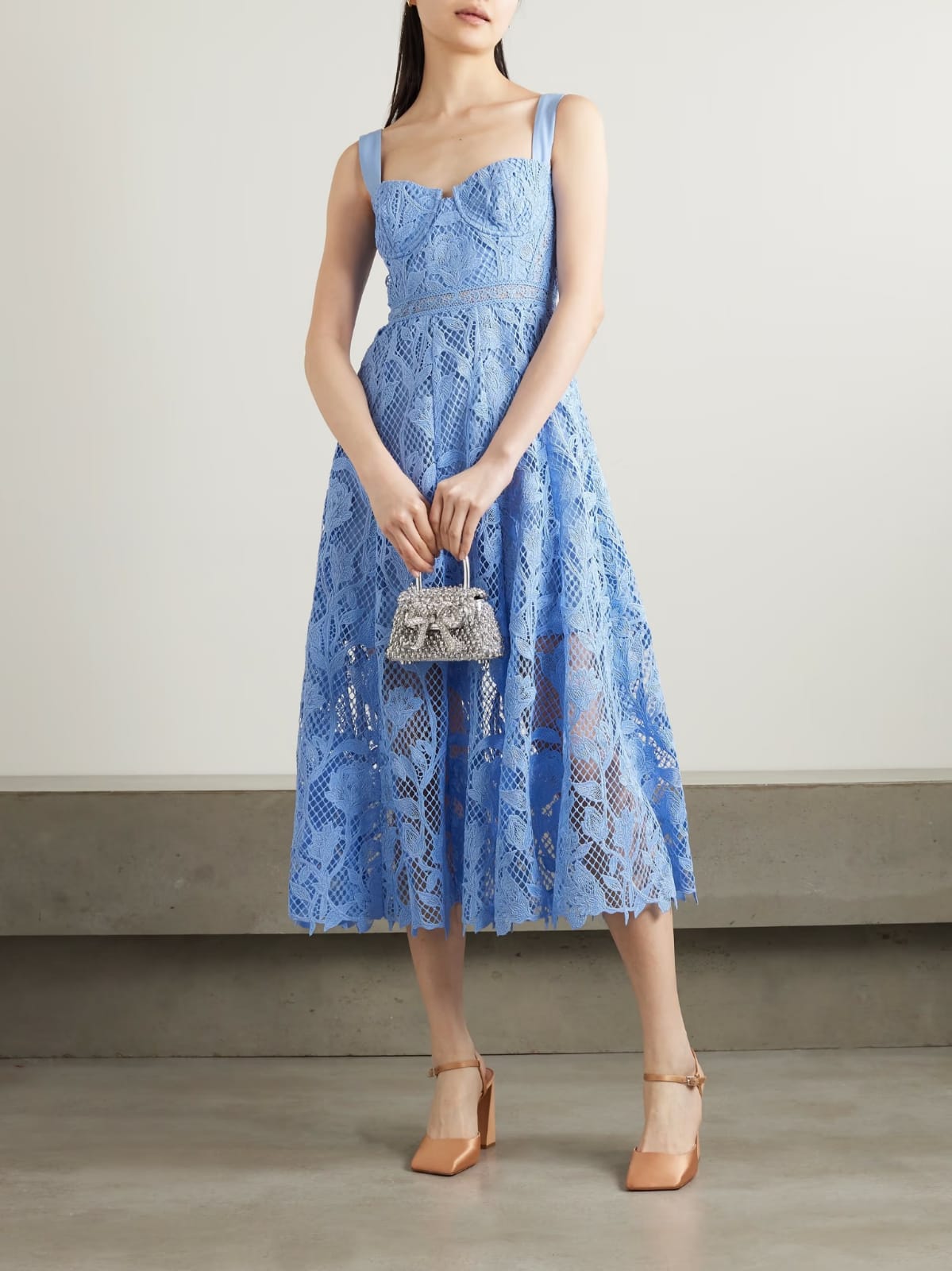 SELF-PORTRAIT Guipure lace midi dress SELF-PORTRAIT Guipure lace midi dress