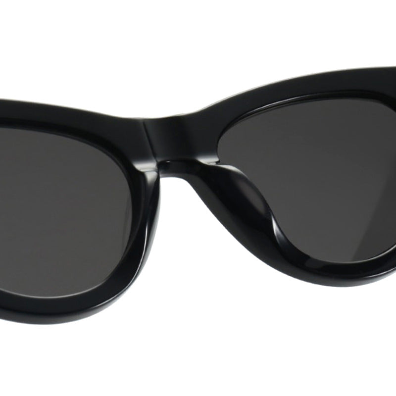 Retro Grooved Acetate Sunglasses