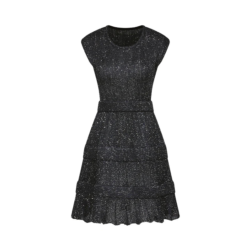 Cordelia Mini robe à titres ornées de paillettes