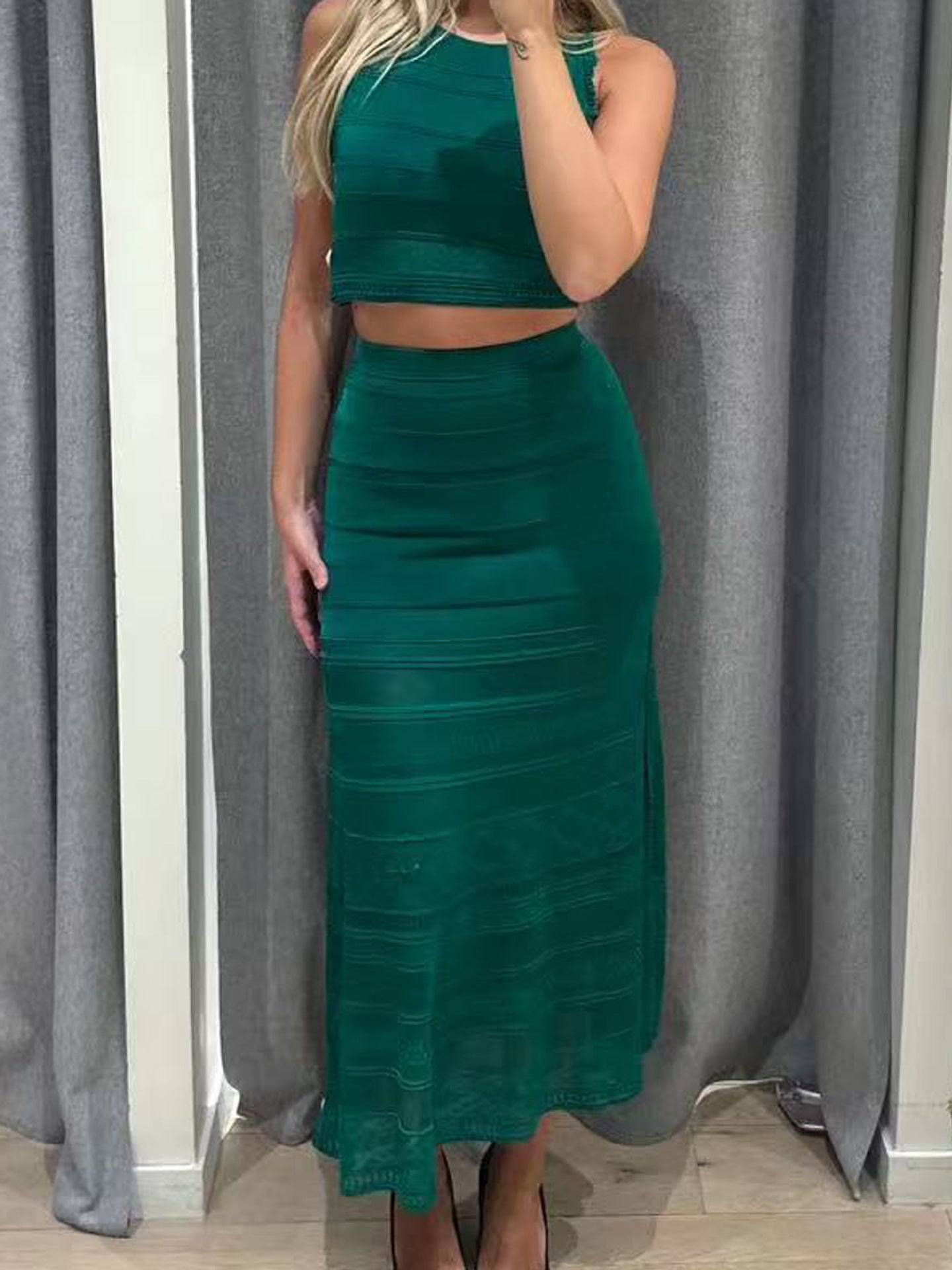 Slim Vest Top + Jirt Set pour les femmes