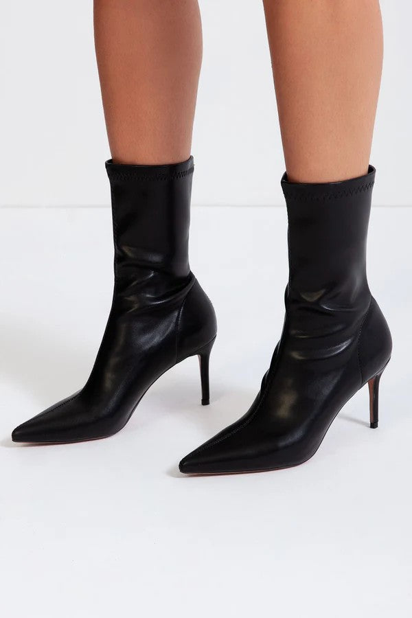 Black Ankle Stiletto Boots