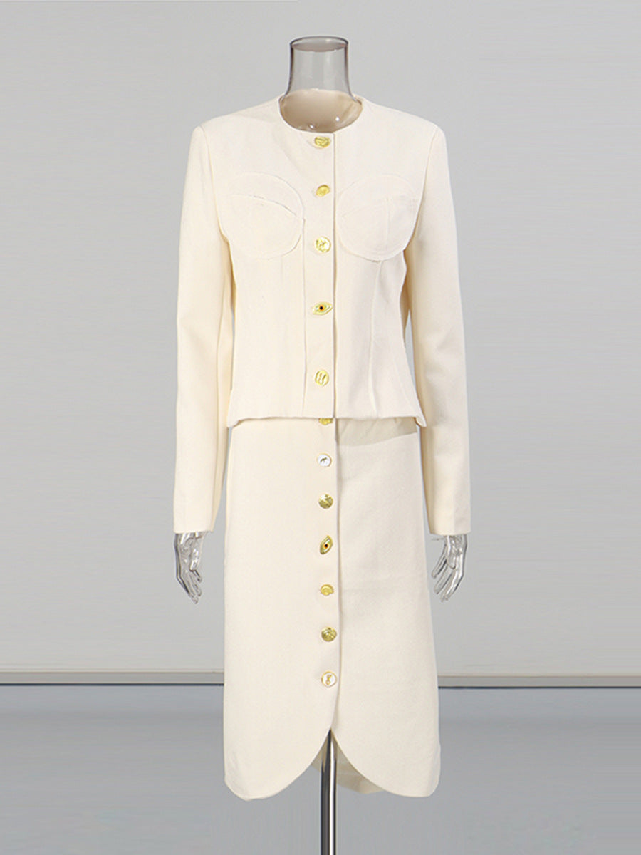 Coco Cream Skirt Suit