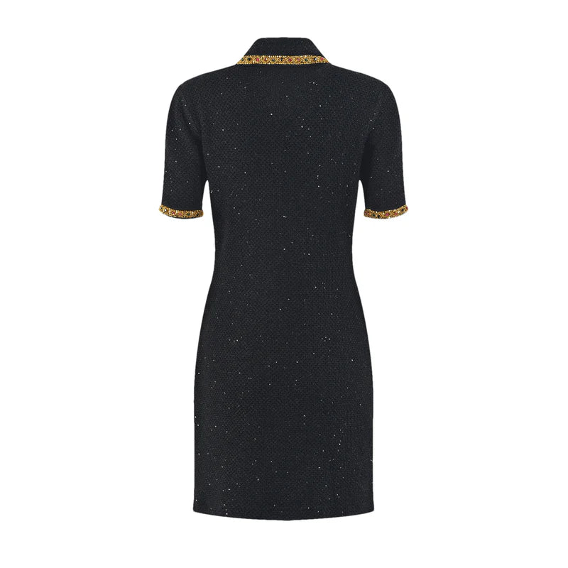 Héloïse sequin knitted dress