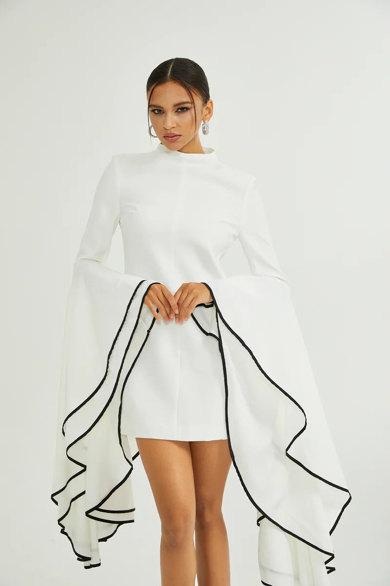Madeleine ruffle-sleeve dress