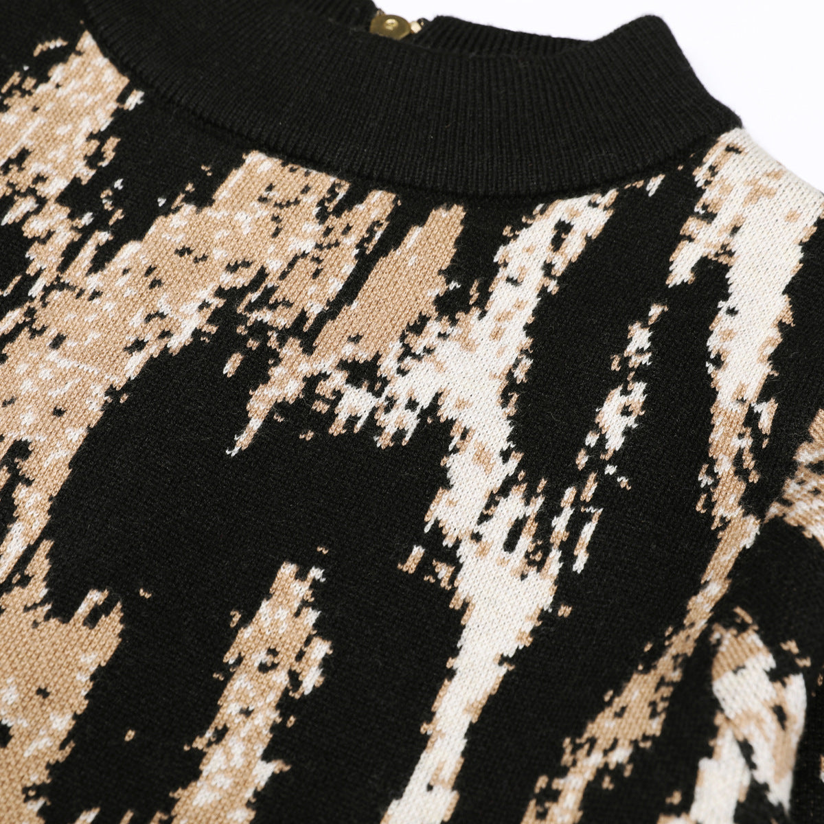 Leopard Print Long-Sleeve Dress