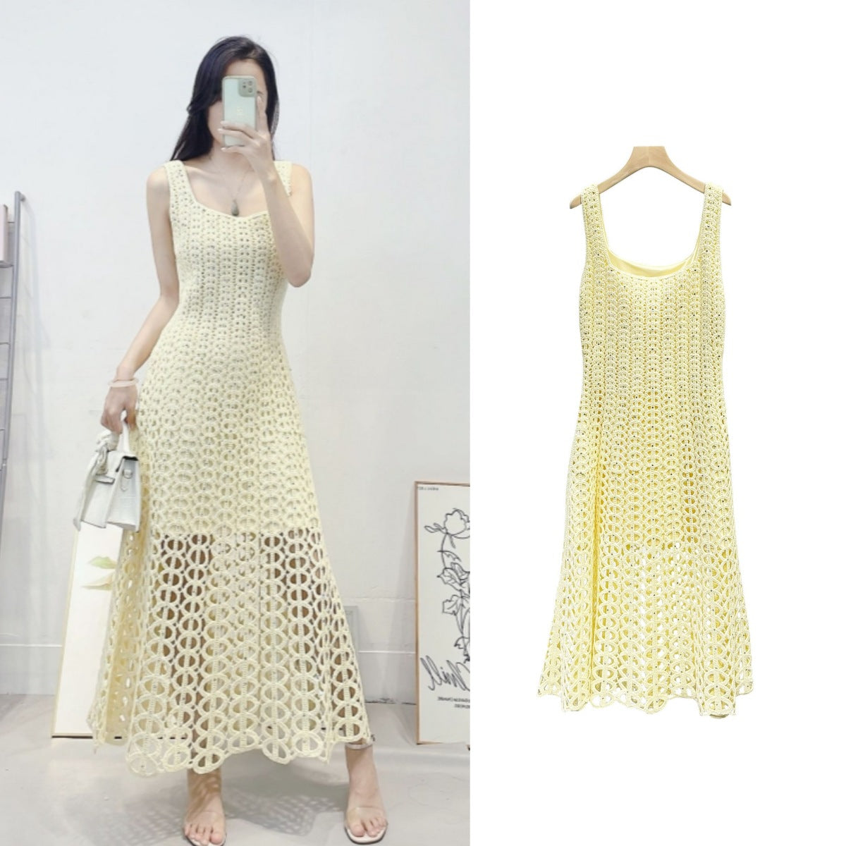 Hollow-Out Design dress
