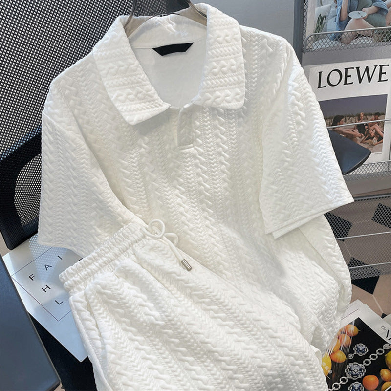 Cloud Knit Polo Shorts Co-ord Set