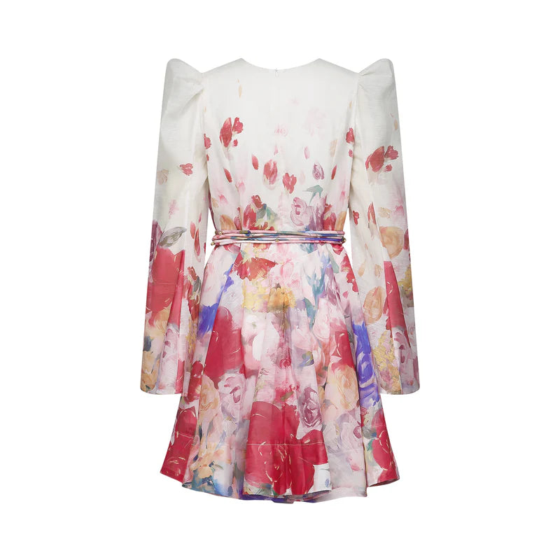 Marjolaine à imprimé floral mini robe