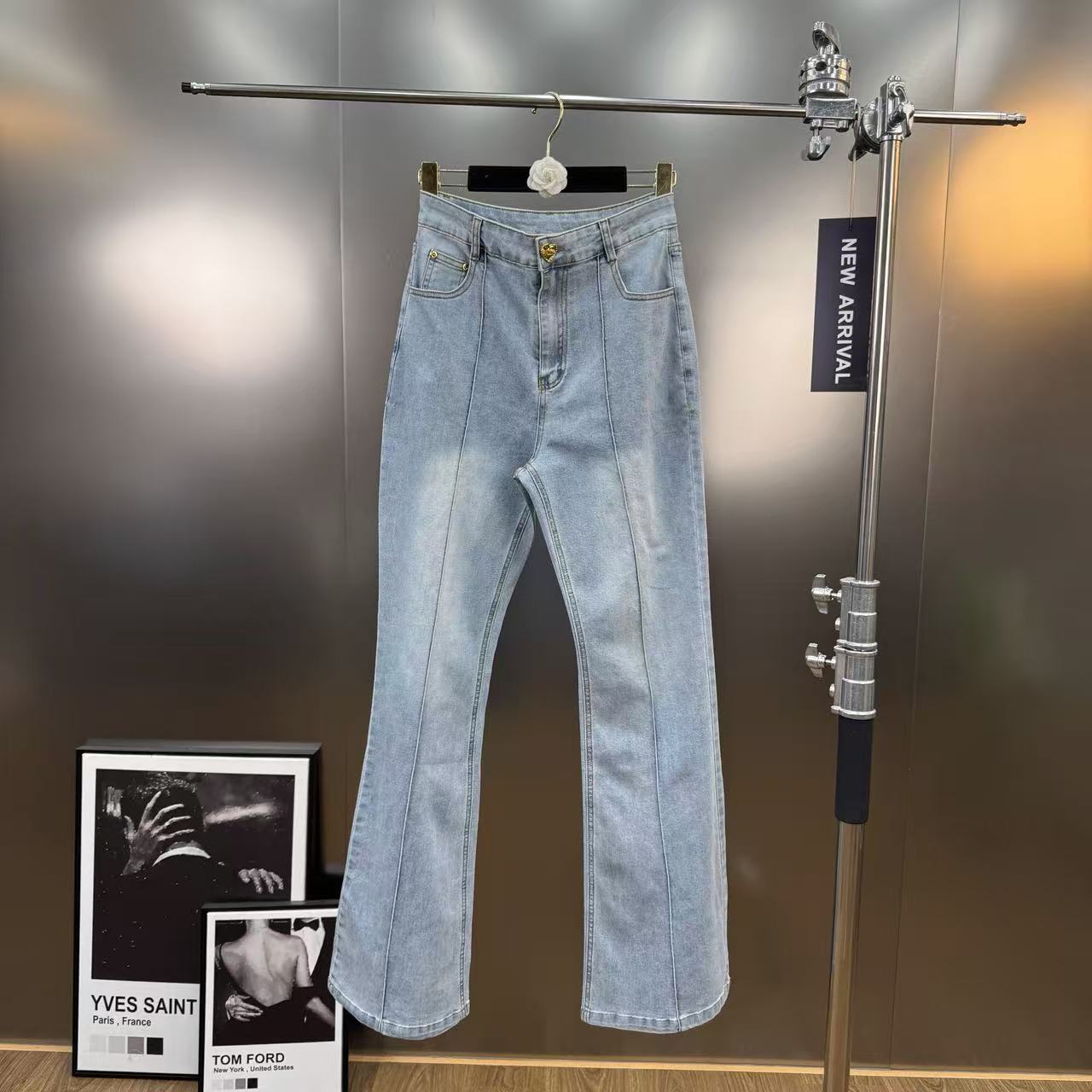 Palma  high-waisted slimming jeans two-piece set