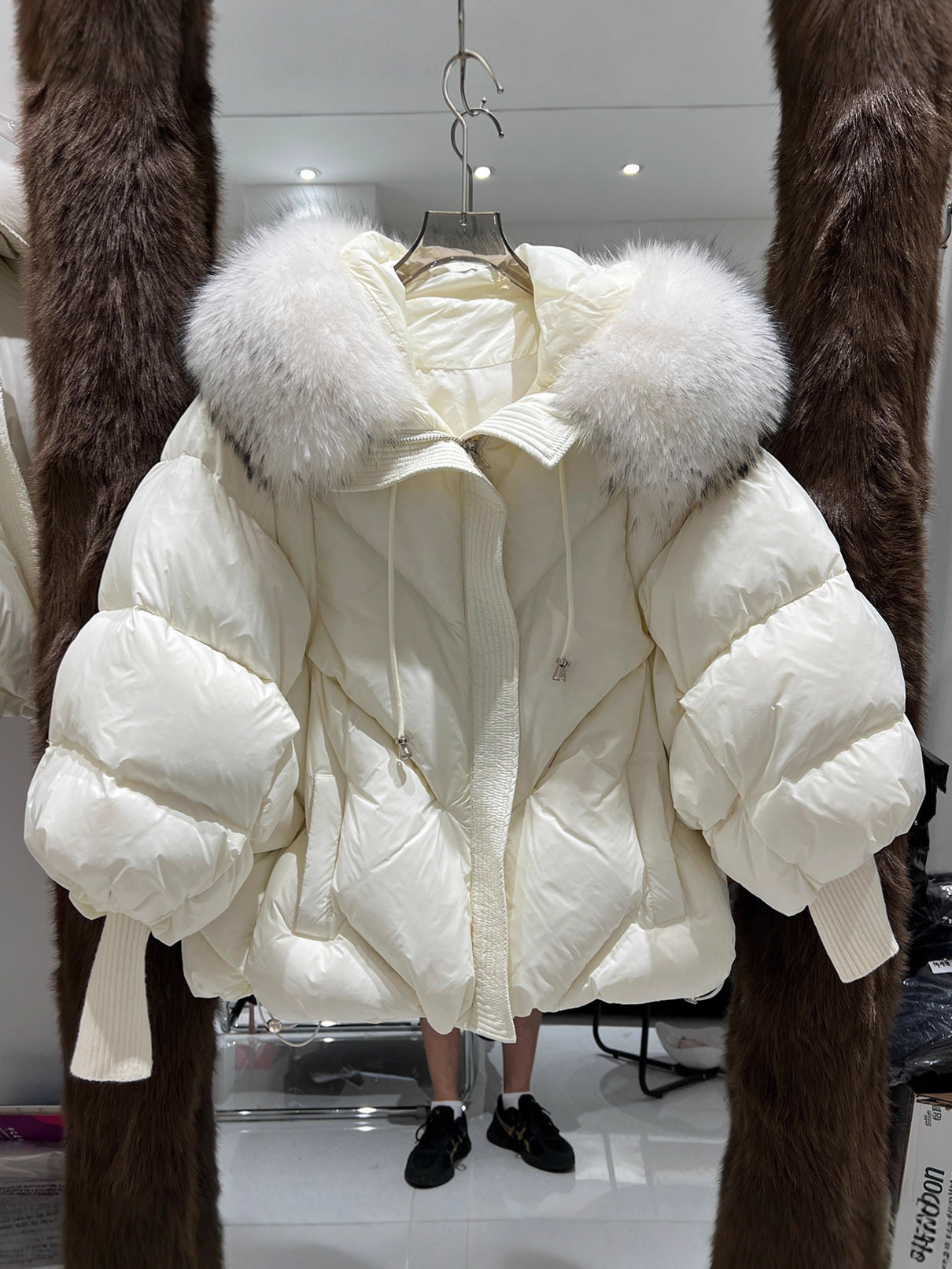 Loose thickened fashion duck down jacket