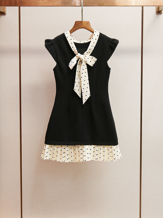 Polkdot Pleated dress