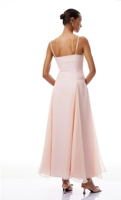 Sofie Pink Pleated Maxi Dress