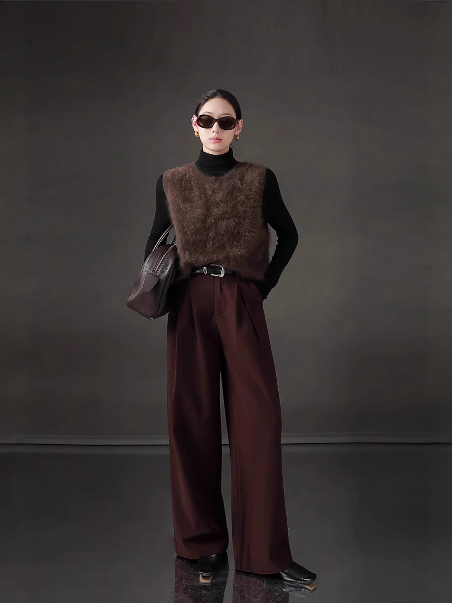 wide-leg loose drape pants