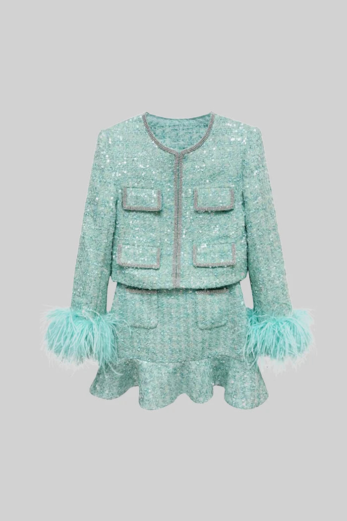 Sparkling 2 Piece Co-Ord - Mint Green