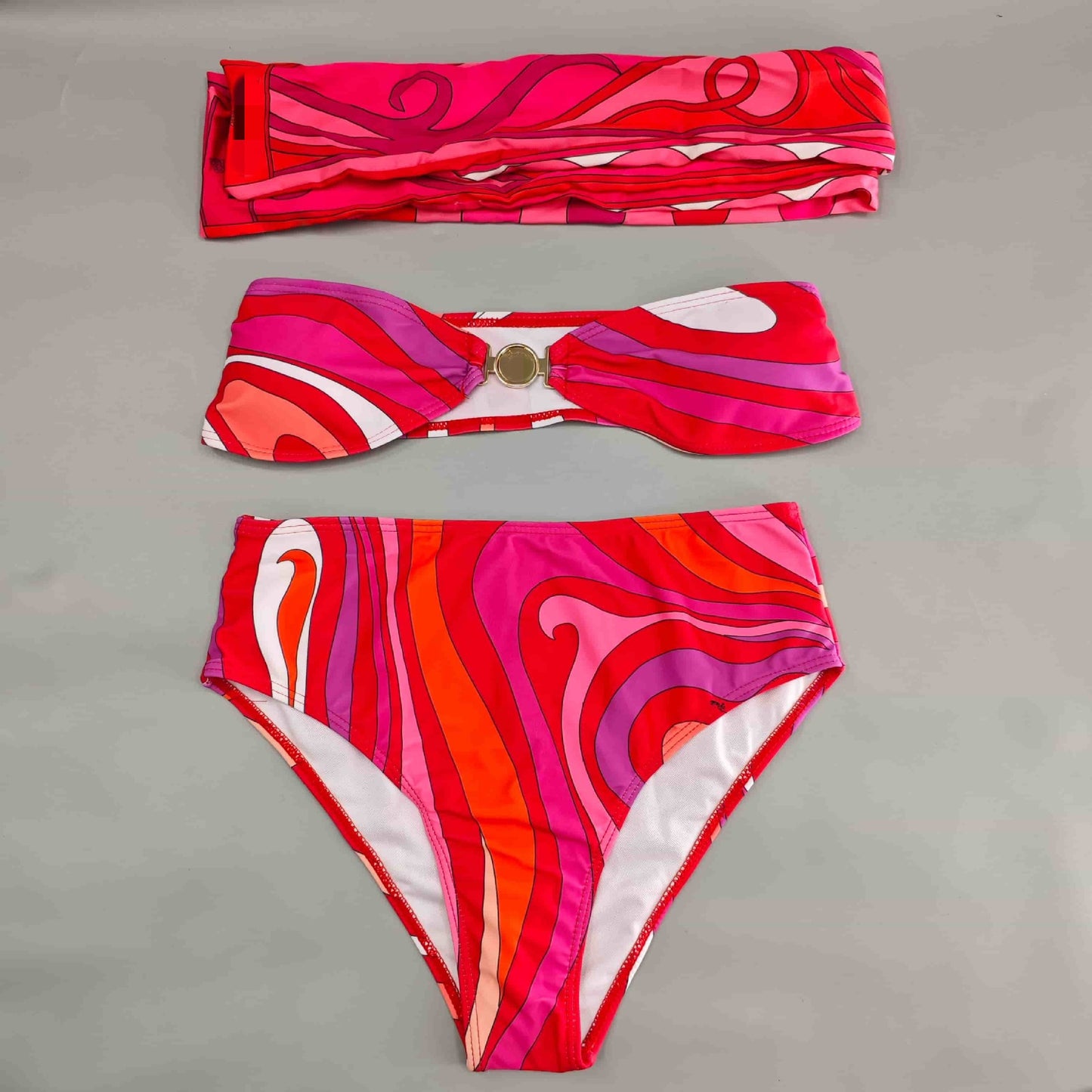 Printed Bikini Three Piece set