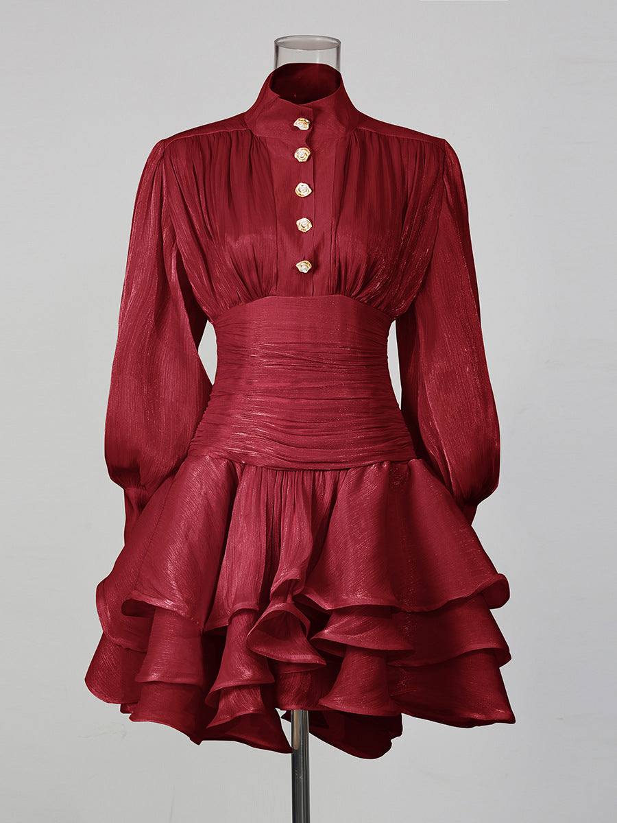 Ruffled short skirt dress