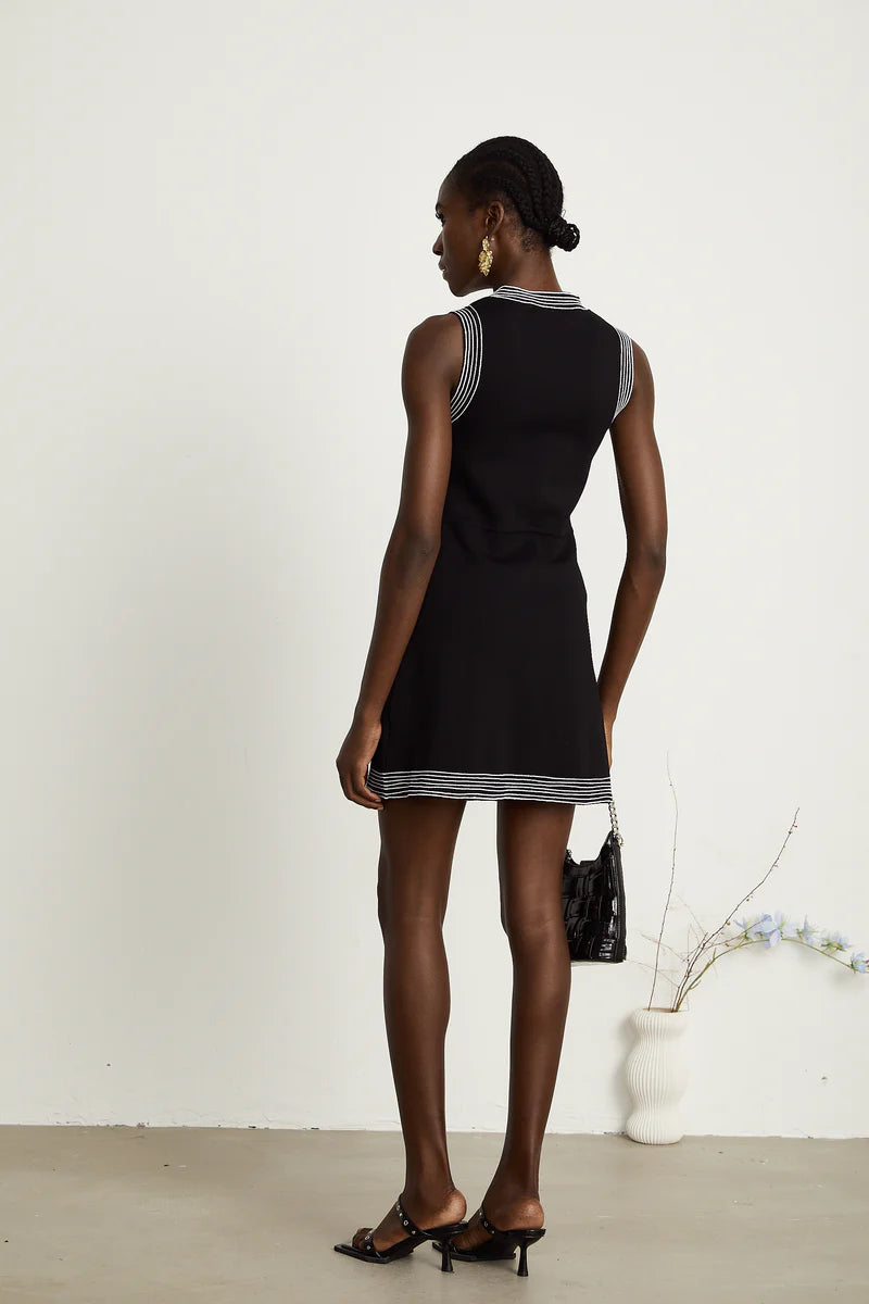 Colette Mini robe tricotée contrastée-trim