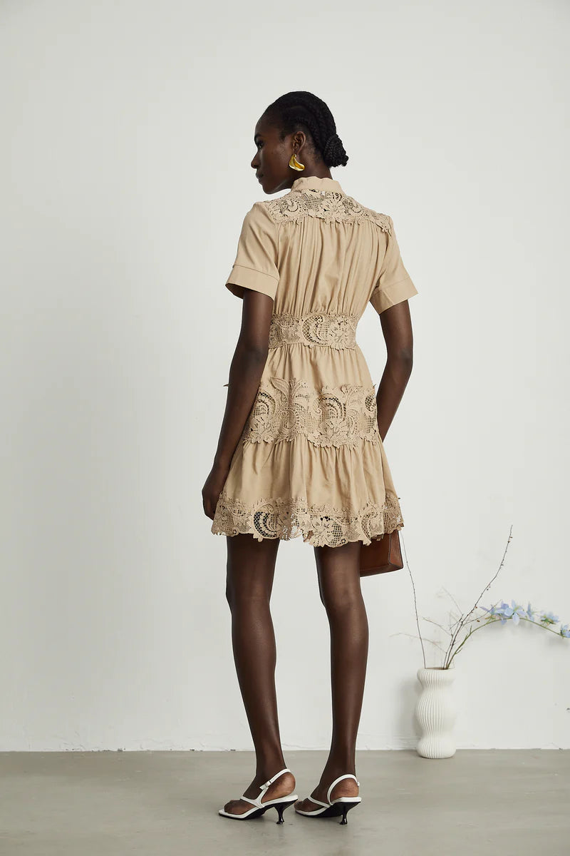 Elinor Lace-Detail Cut-Out Robe