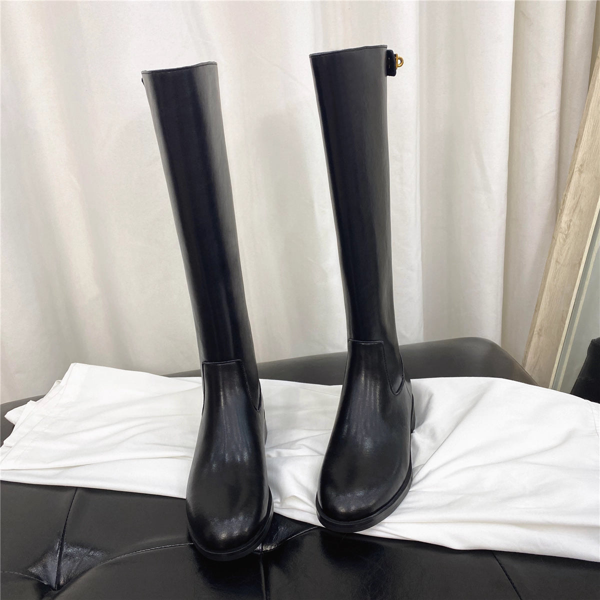 Thick heels  knee boots