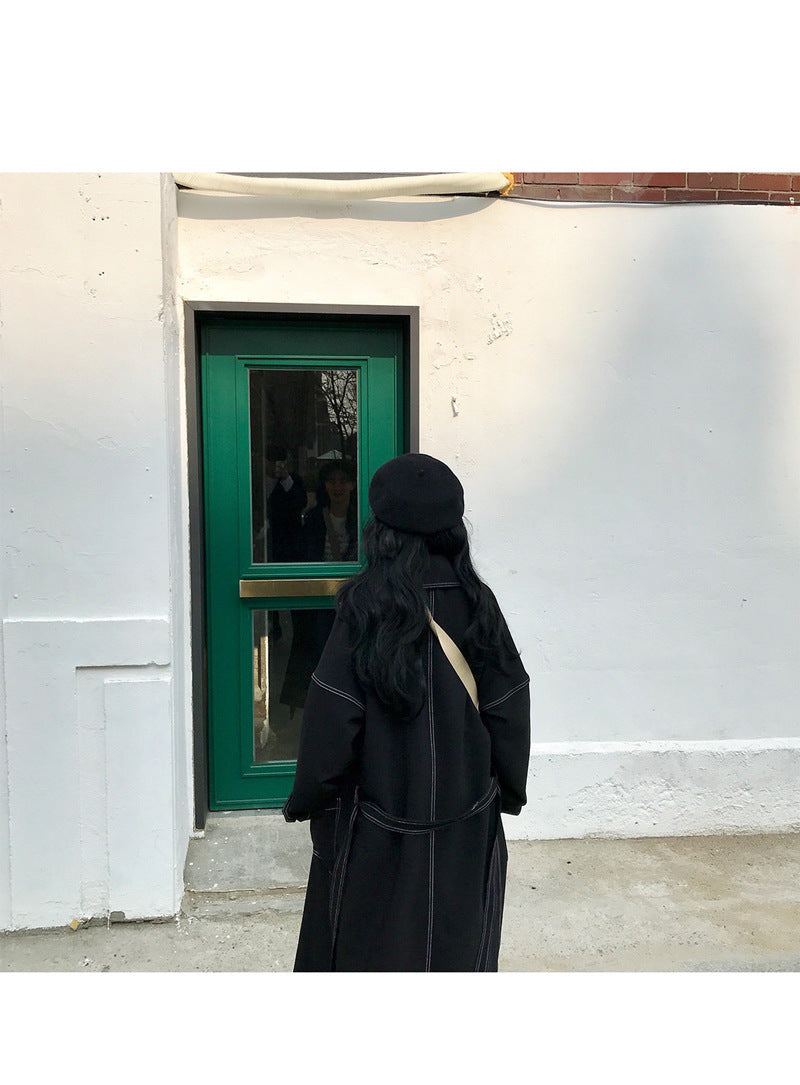 Over-the-Knee Black Coat