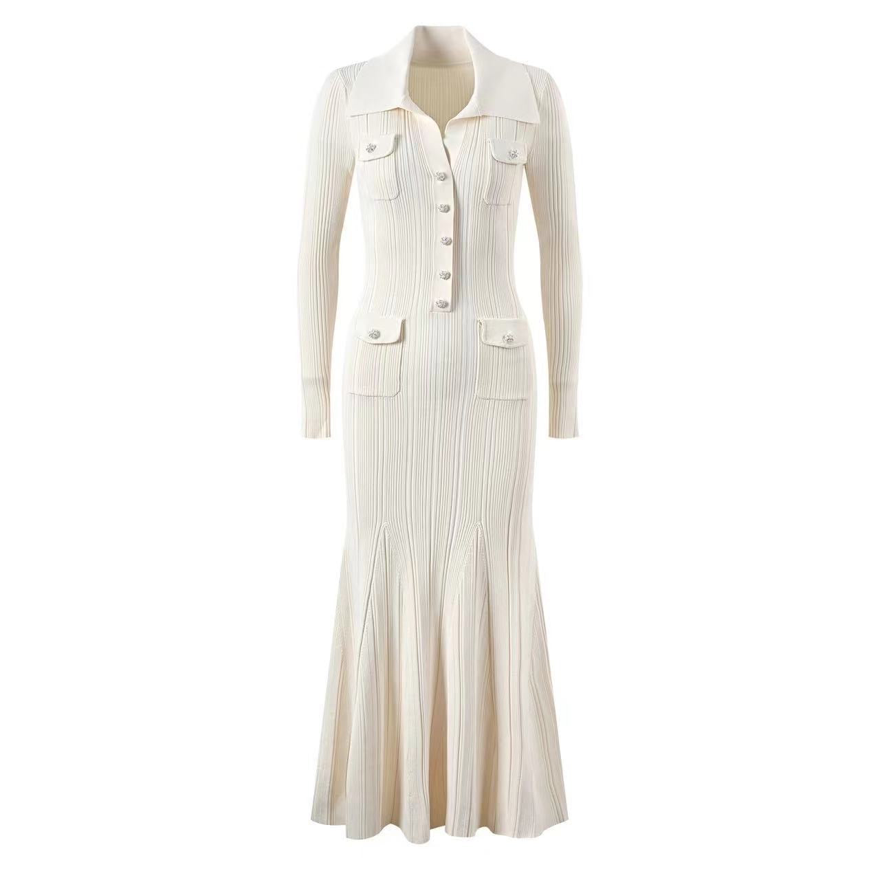 CREAM KNIT MIDI DRESS PALMA PARIS CREAM KNIT MIDI DRESS PALMA PARIS