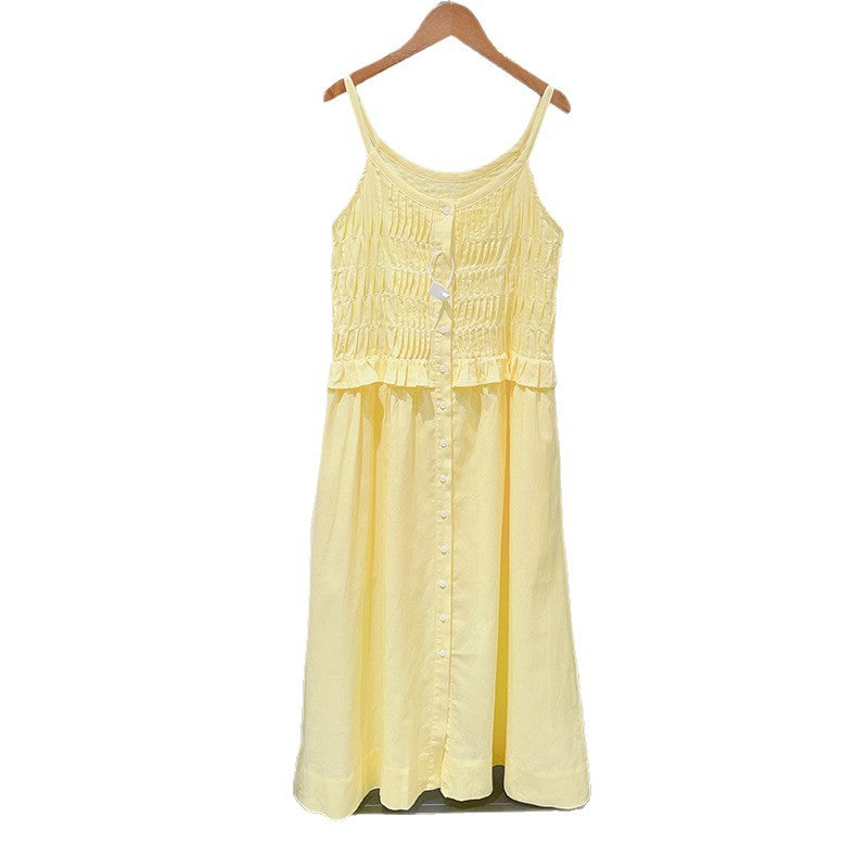Waist Slip Dress Single Row dress