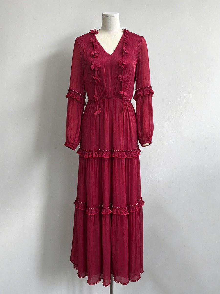Ruby Blossom Maxi Dress