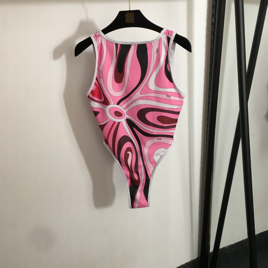 Block Print two-Piece Swimsuit