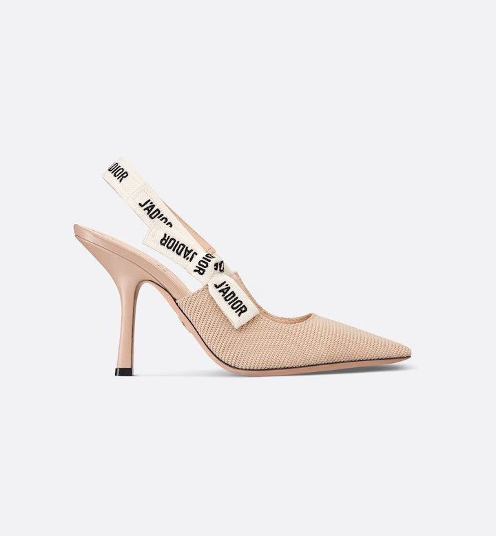 Dio-slingback pump  Nude technical fabric