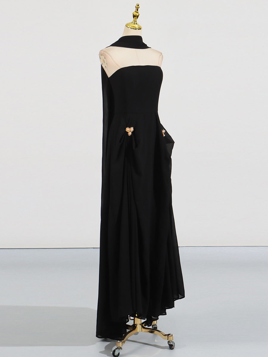 Buckle streamer dress