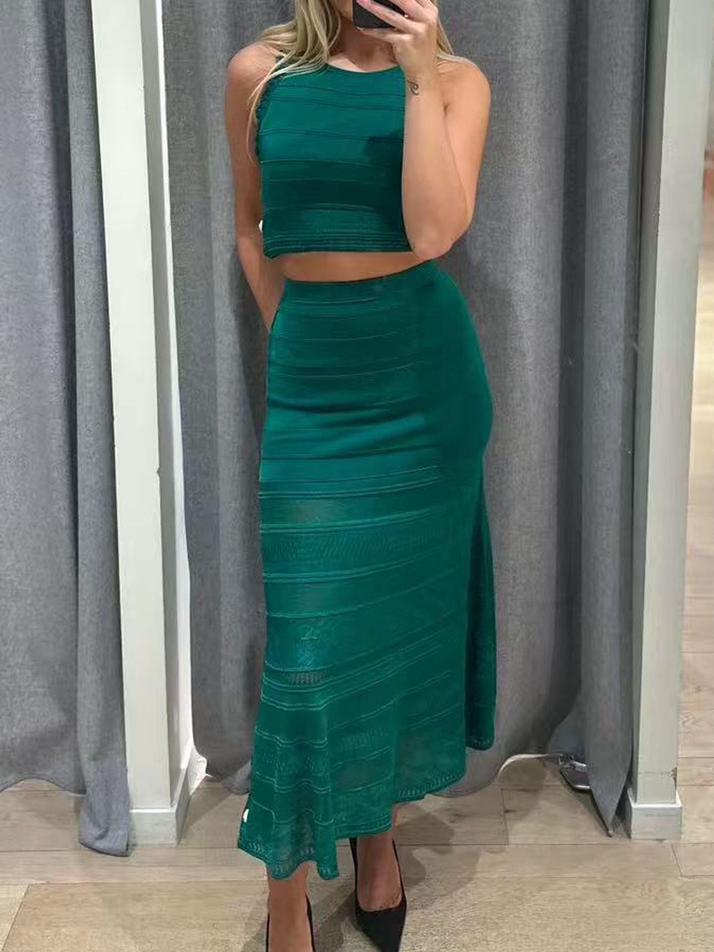 Slim Vest Top + Jirt Set pour les femmes