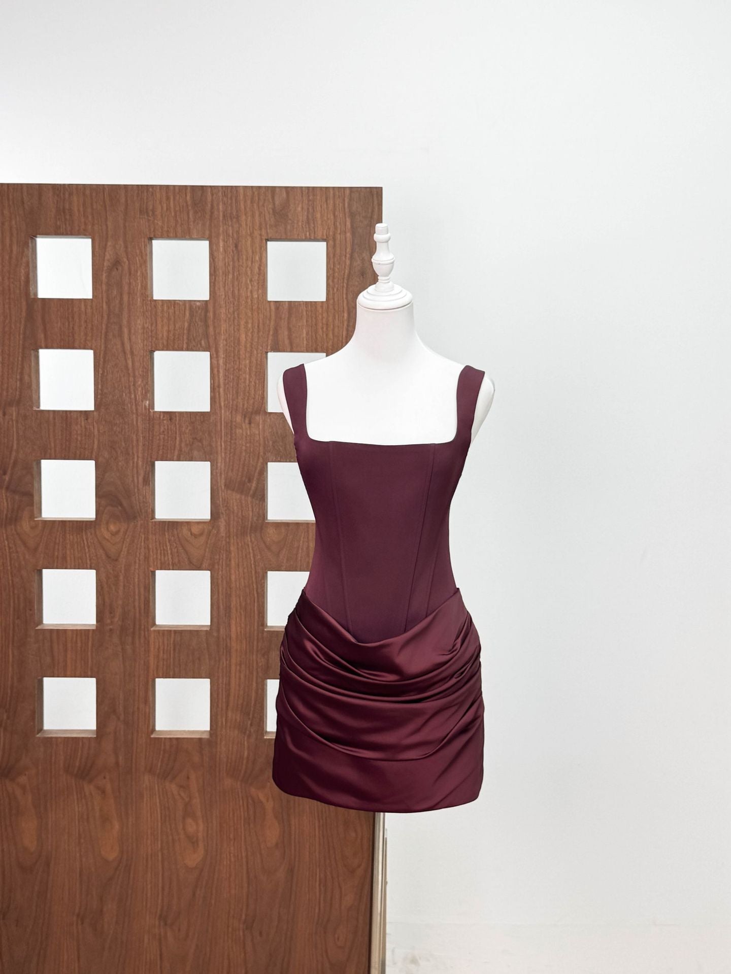 Paulette White Ruched Bodycon Mini Dress