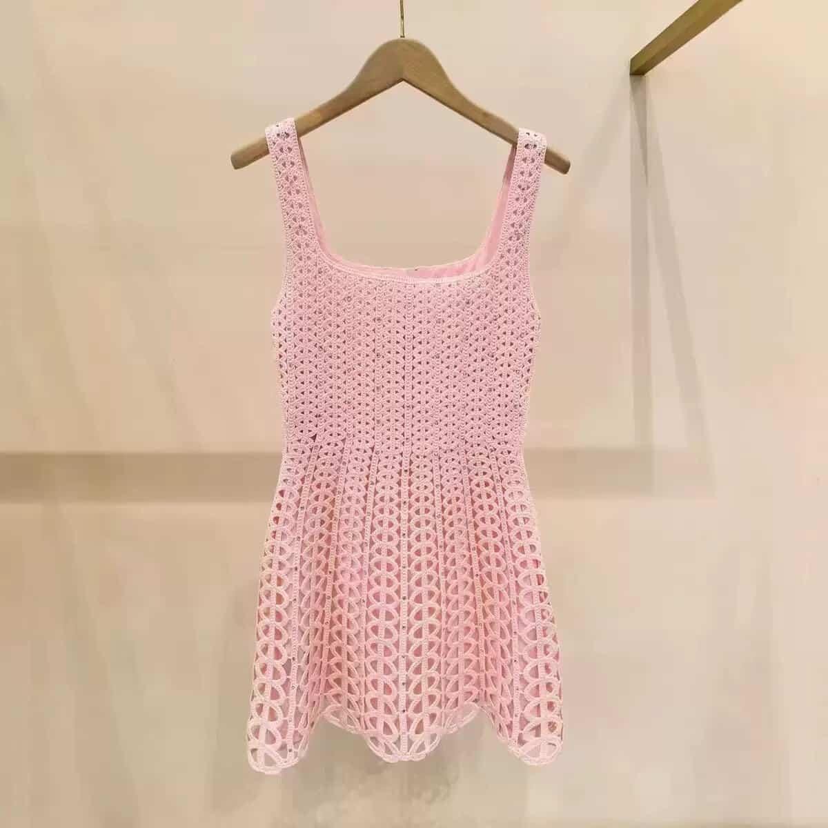 Openwork Knitted mini dress
