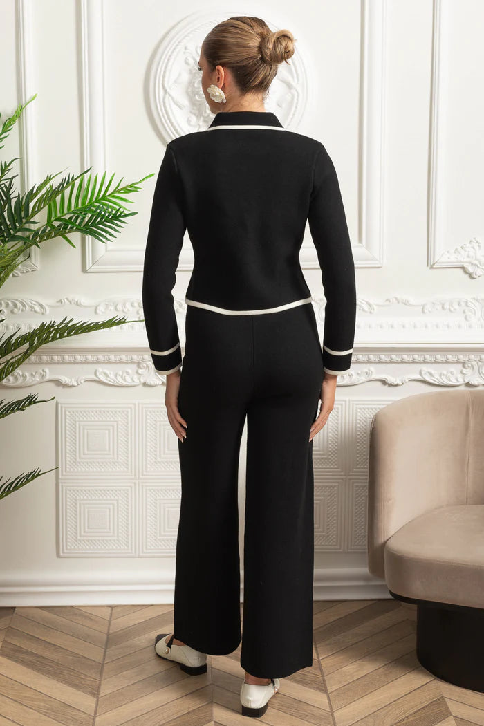 Tailored Ensemble With Contrasting Trim - Black