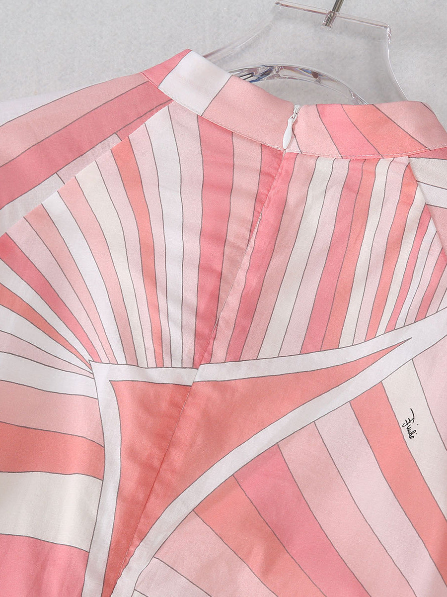 Blush Pucci Wave Maxi Dress