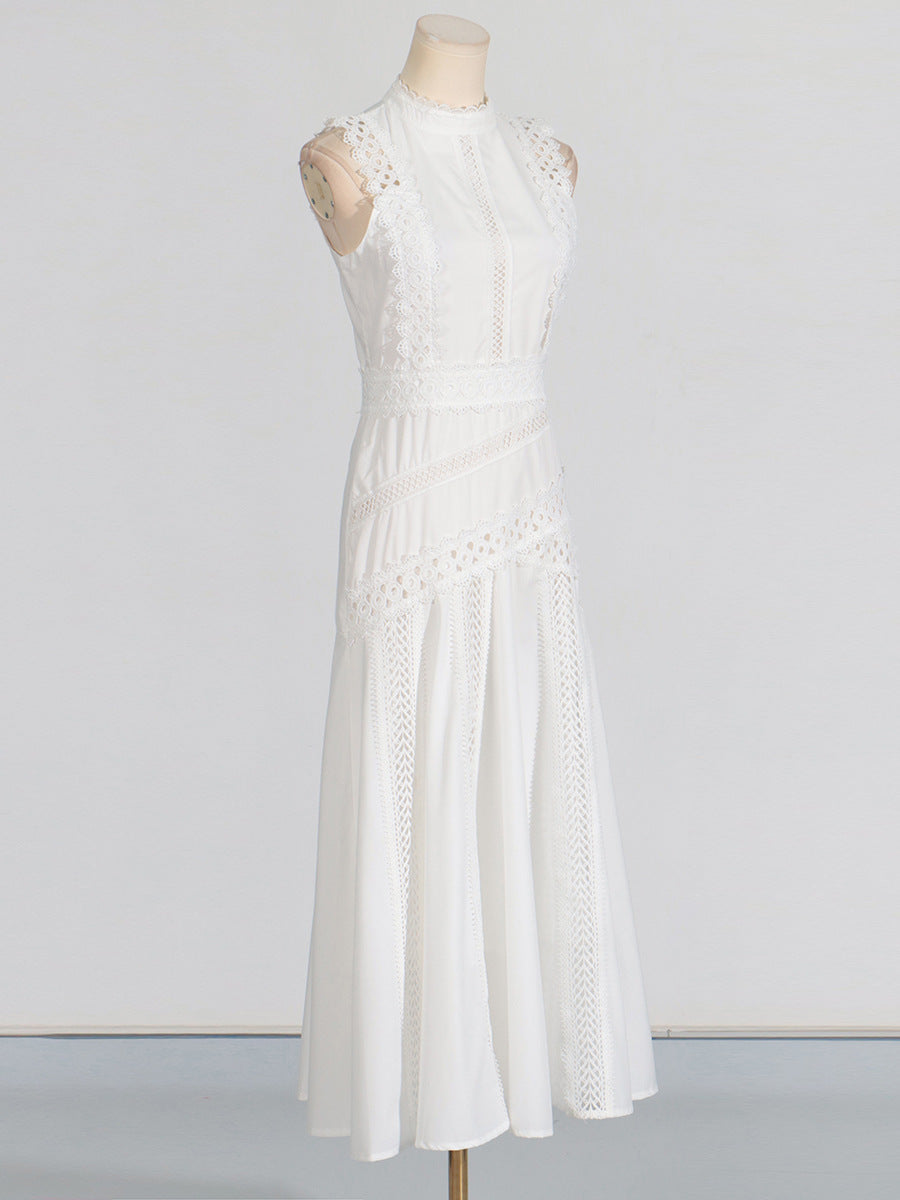 Lace spliced  dress
