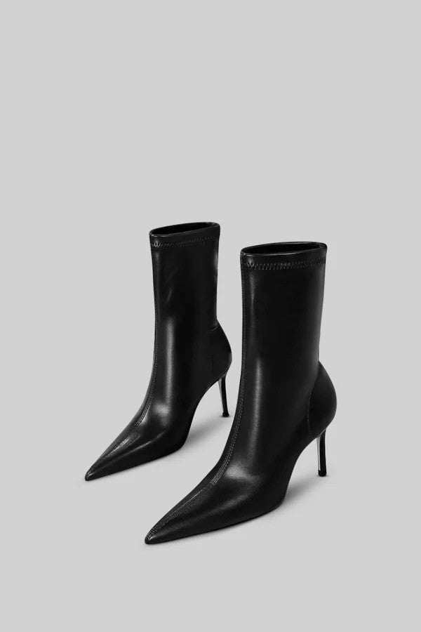 Black Ankle Stiletto Boots