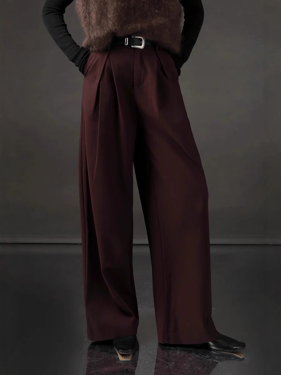 wide-leg loose drape pants