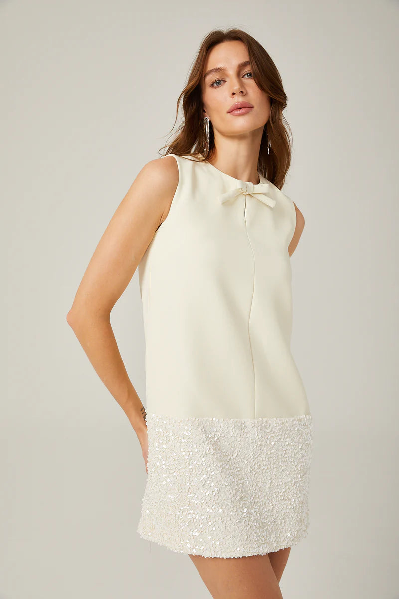 Aïda Mini robe à paillettes sans manches