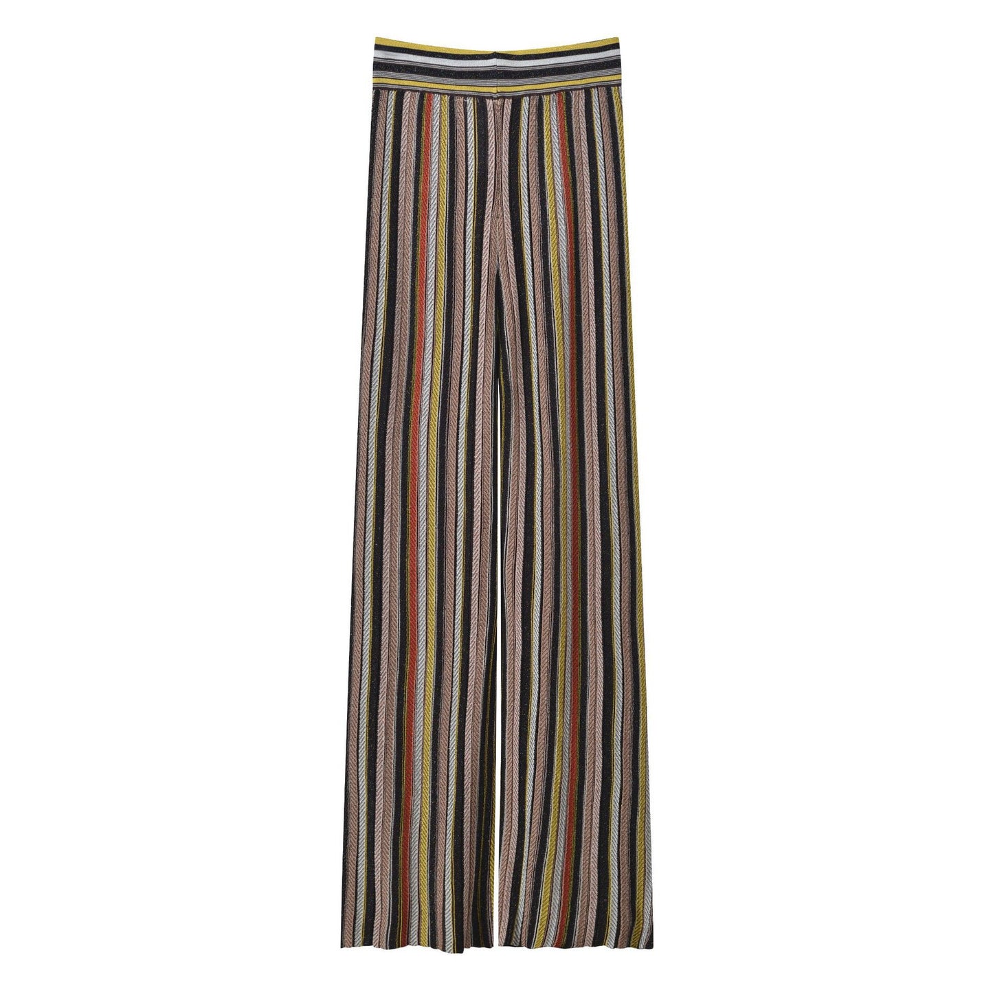 Slim-Fit Halter Neck Backless Top and Wide-Leg Pants Set