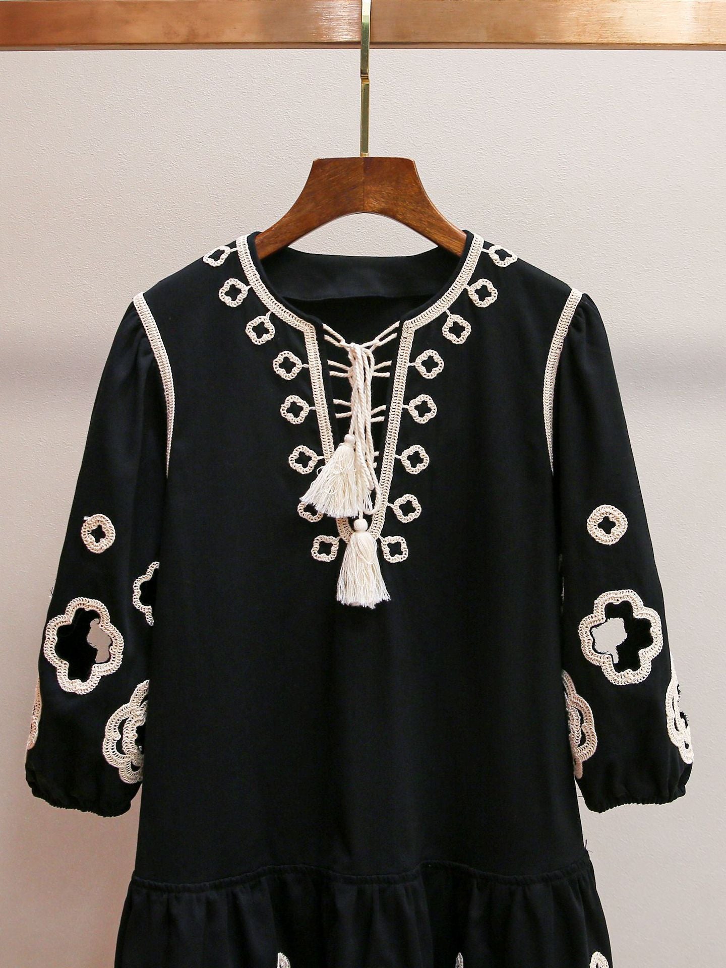 Embroidered A-Line Dress
