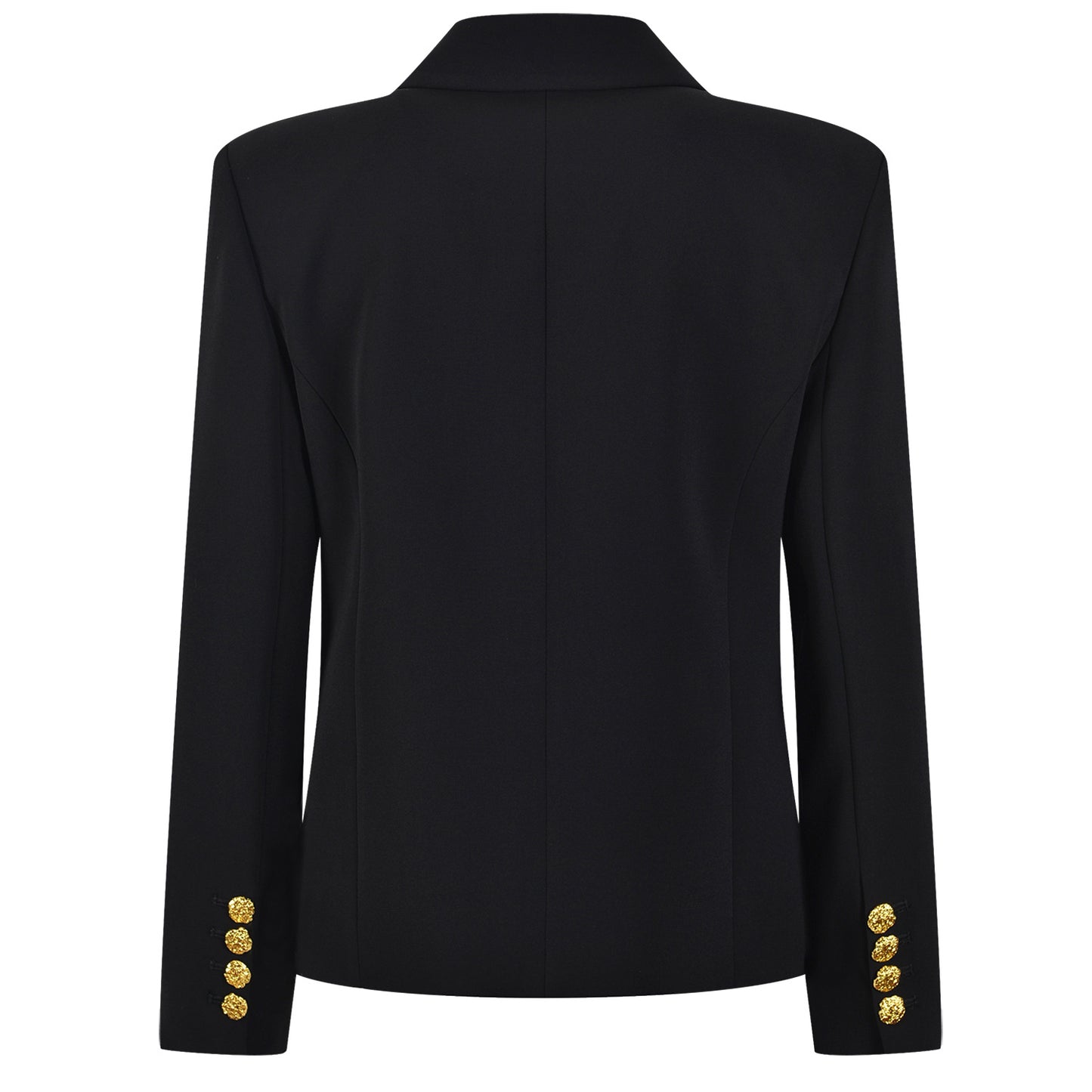 Lapel commuter black jacket