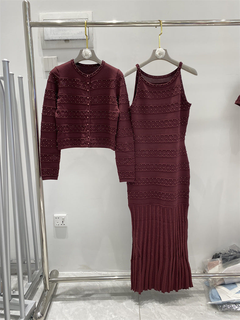 Three-Piece Set for Women with Heavy Beading